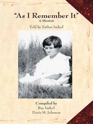 cover image of "As I Remember It"
